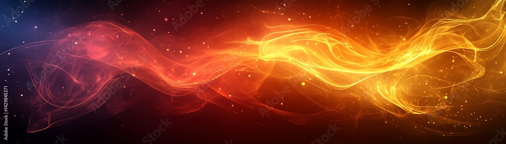 Fototapeta premium Abstract fiery energy flow background