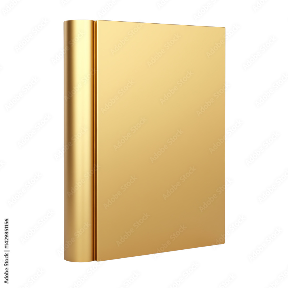 Golden book on white isolate background Golden book on white isolate background