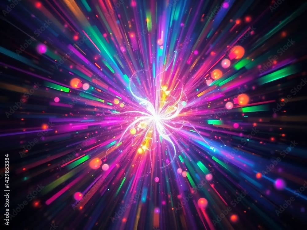 Fototapeta premium abstract light background. light, star, space, disco, burst, laser, design, backgrounds, vector, blue, shiny, illustration, bright, ray, glow, lights, glowing, energy, color, shine, sun, explosion, ar
