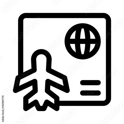 Airplane Travel line icon
