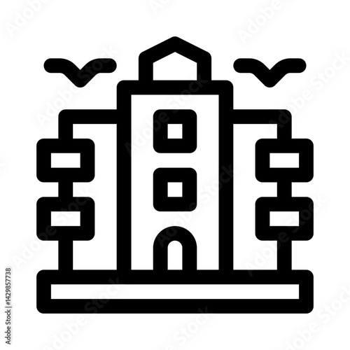 Hotel line icon