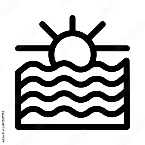 Sunset line icon