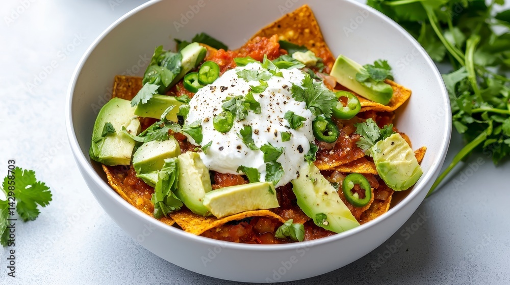 Delicious Nachos with Fresh Toppings Delicious Nachos with Fresh Toppings