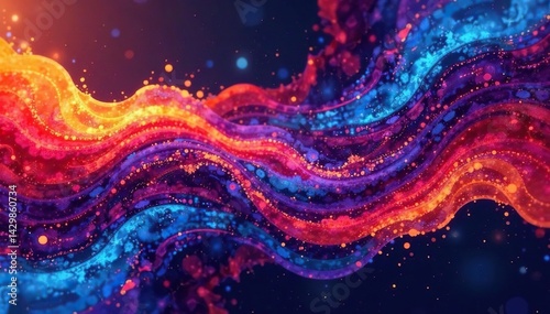 Abstract design featuring a delayed, repeating motif , design, alteration