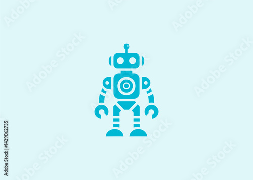 Robot logo with tech-inspired futuristic design