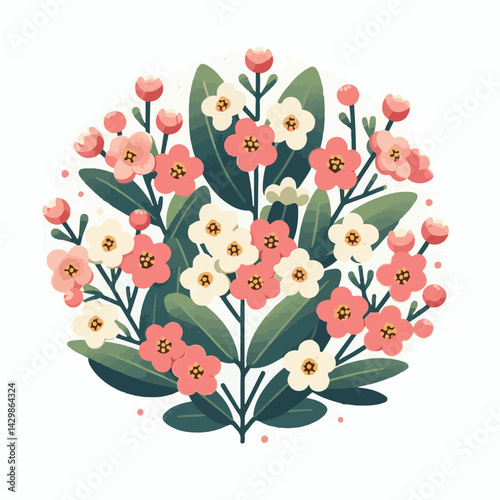 flower, nature, plant, pink, bloom, waxflower, floral, chamelaucium, blossom, green, wax, beautiful, background, white, natural, decoration, bunch, spring, summer, branch, bouquet, closeup, beauty, de