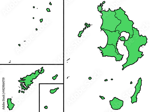 少しゆるい鹿児島県地図 地域分け 九州 西日本