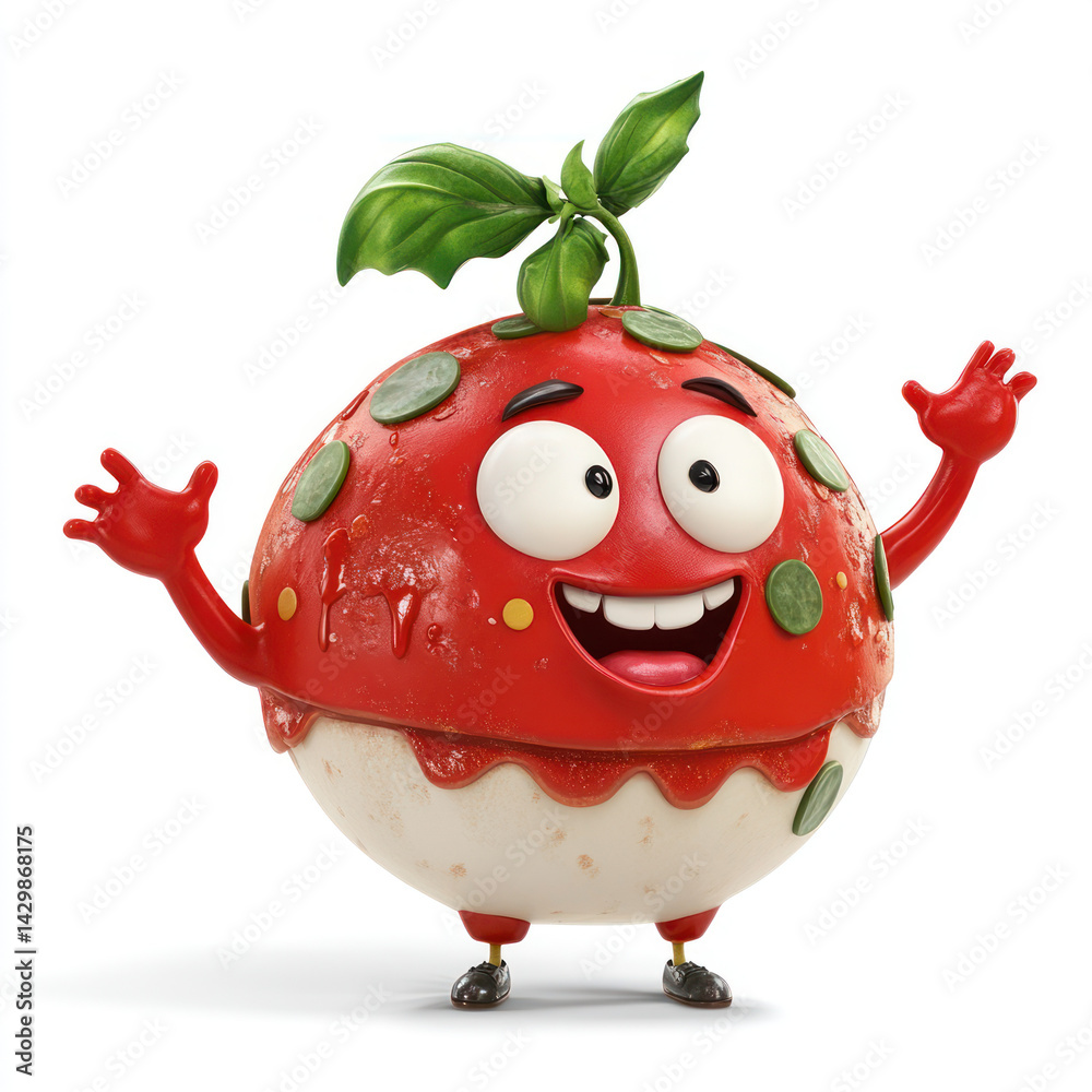 Fototapeta premium strawberry cartoon character