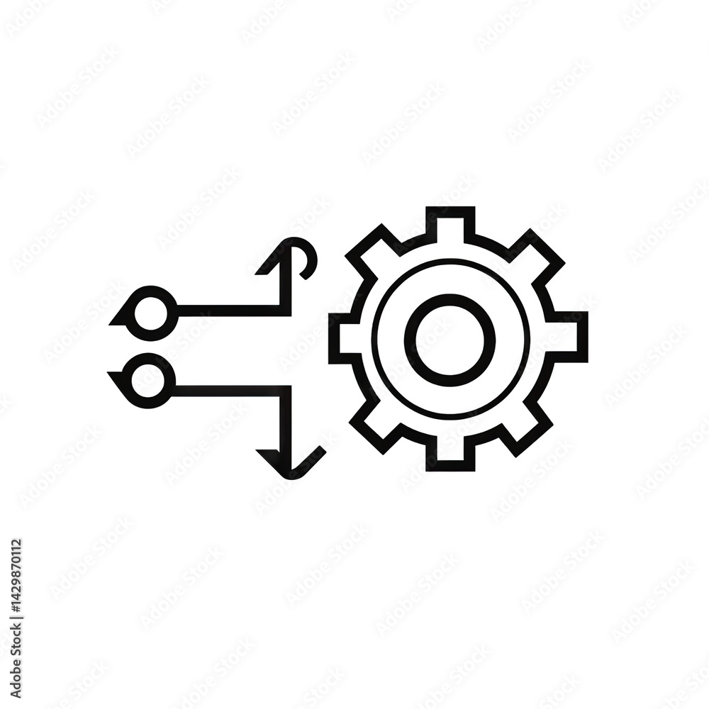a stylized gear and arrows symbolizing the integration of technology and processes often used to represent automation or workflow in various industries a stylized gear and arrows symbolizing the integration of technology and processes often used to represent automation or workflow in various industries