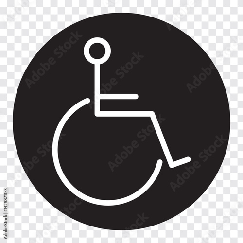 Wheelchair Handicap icon. Disabled icon.