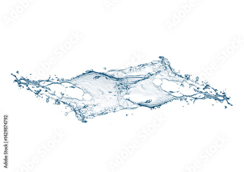 抽象的な青い水しぶきの3dイラスト