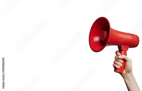 Red Megaphone in Hand