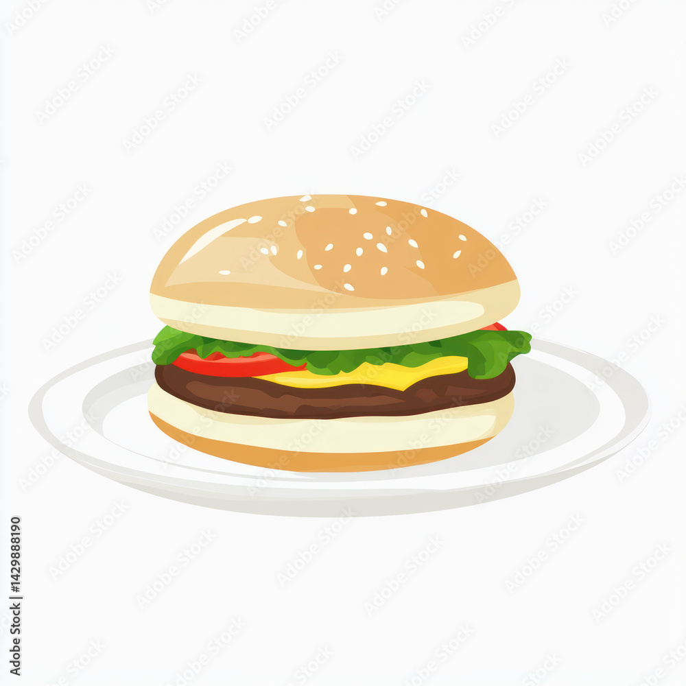 hamburger on a white background hamburger on a white background