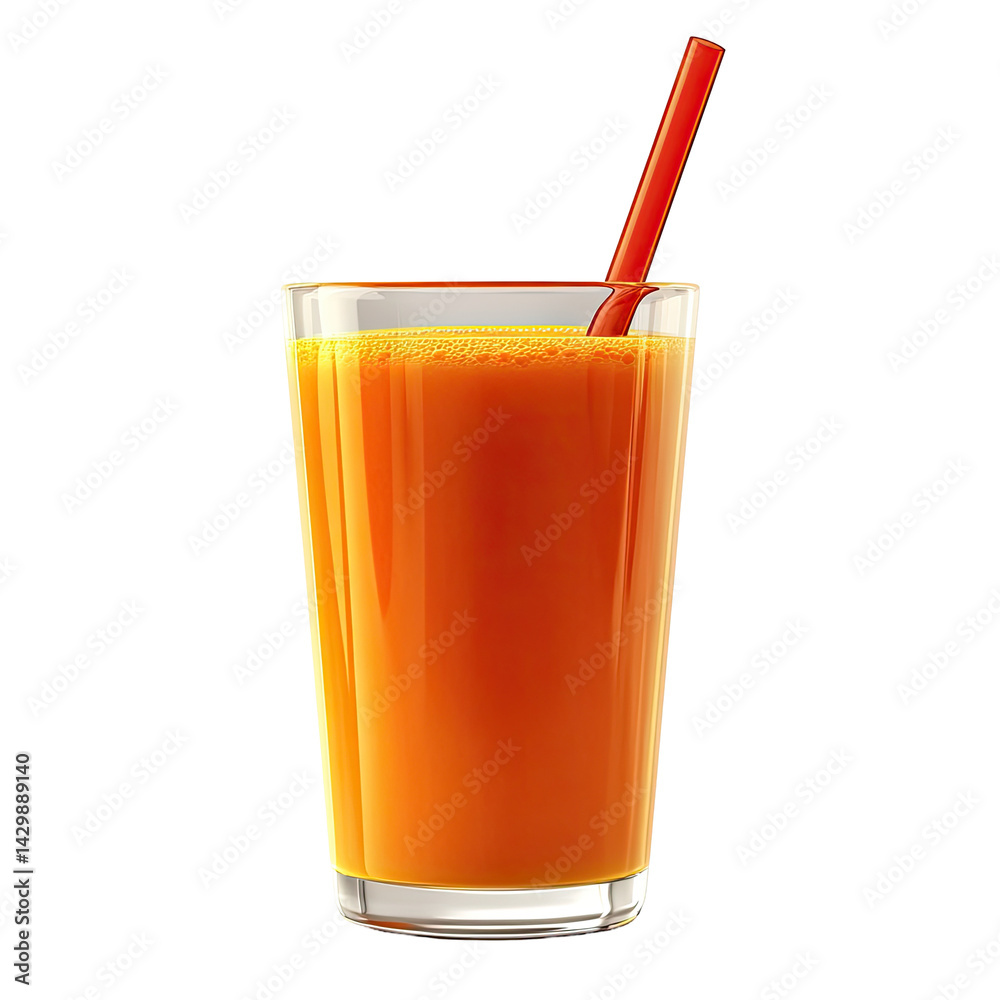 Refreshing orange juice drink in a glass Refreshing orange juice drink in a glass