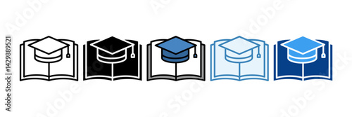 Education  Icon Set Multiple Style Collection
