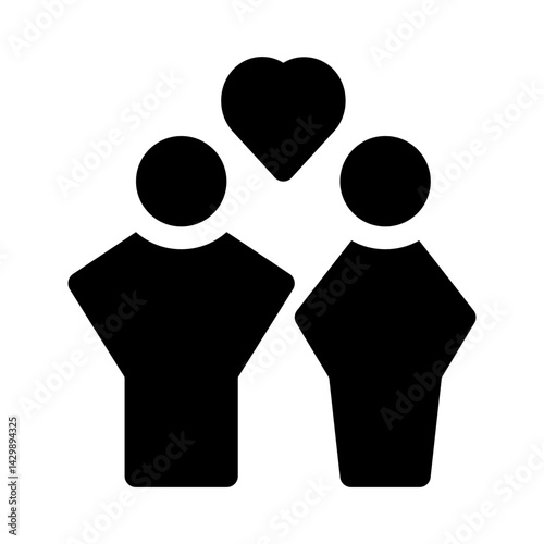 Couple glyph icon