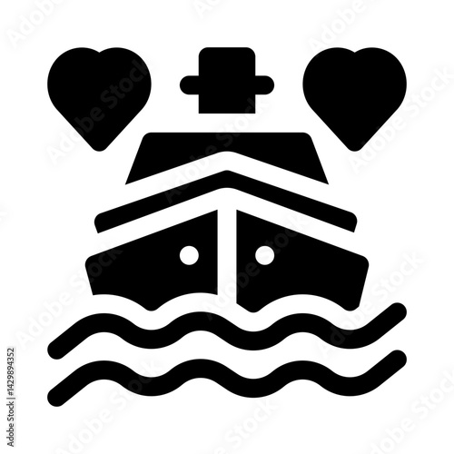 Honeymoon Cruise glyph icon