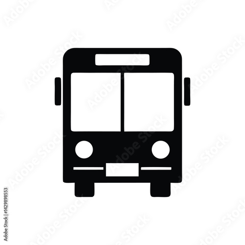 Bus icon, Bus silhouette vector Art & Illustration on a white background