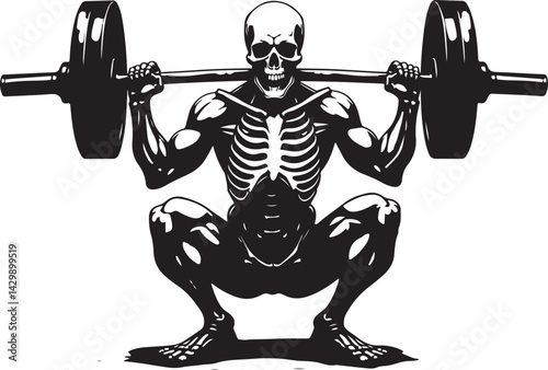 Skeleton Lifting Barbell SVG | Workout Gym Vector Clipart

Funny Skeleton Weightlifting SVG | Gym Fitness Silhouette

Halloween Gym SVG | Skeleton with Barbell Vector Design

Skeleton Barbell Clipart 