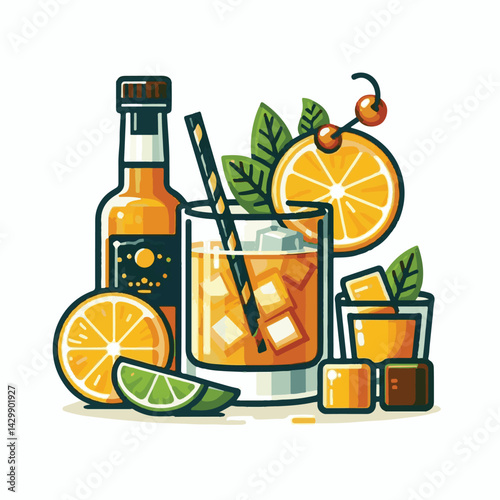 alcohol, bar, whiskey, drink, cocktail, glass, ice, beverage, cold, alcoholic, whiskey sour, sour, lemon, fruit, liquor, juice, background, bourbon, whisky, liquid, fresh, refreshing, party, orange, r