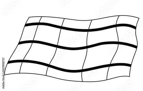 Hand drawn carpet for picnic illustration