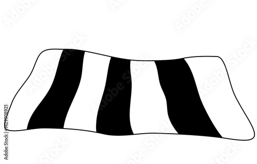 Hand drawn carpet for picnic illustration