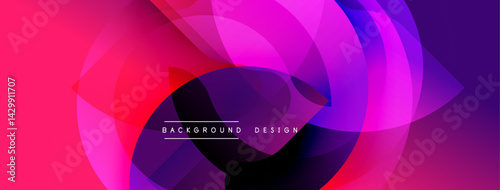 Abstract fluid shapes, vibrant pinks, purples, blues create dynamic background. Modern design, smooth gradients, overlapping layers.