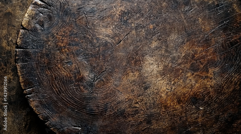 Obraz premium close up of rustic wooden surface with visible grain patterns