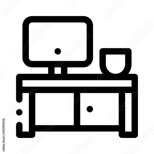 Intern Desk line icon