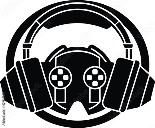 Gamer With Headset Silhouette