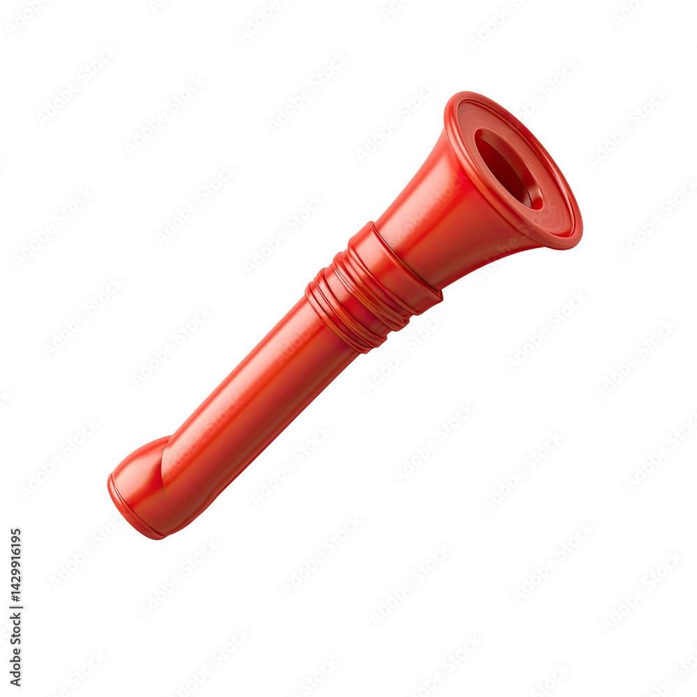 Red horn shaped instrument Red horn shaped instrument