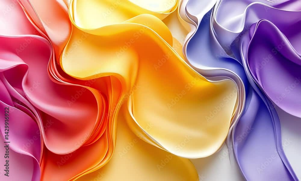 Abstract colorful fabric folds