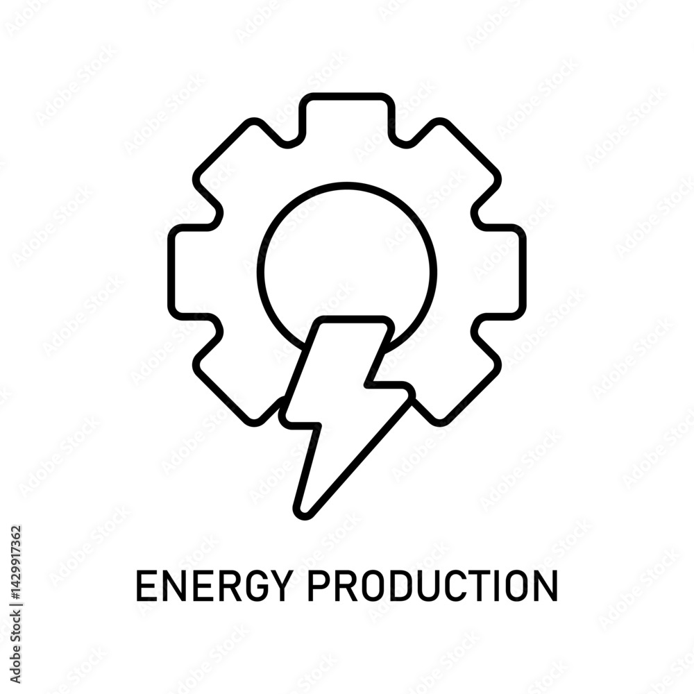Icon a energy production, isolated against a clean background. Icon a energy production, isolated against a clean background.