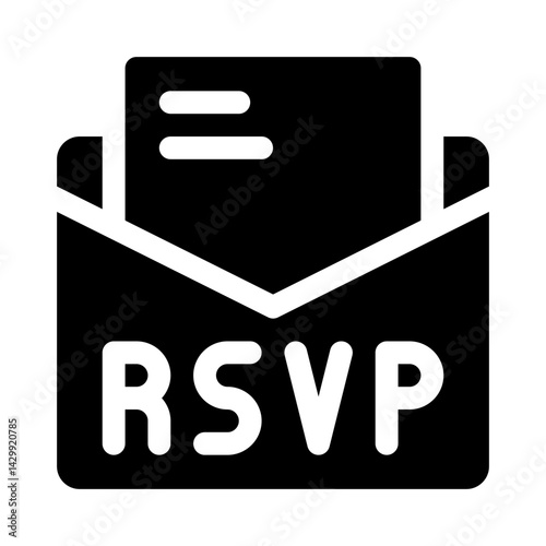 RSVP glyph icon