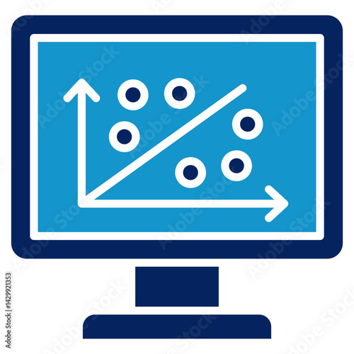 Scatter Plot Icon Element For Design