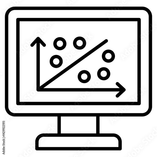 Scatter Plot Icon Element For Design