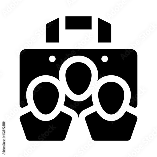 Group of Job Seekers glyph icon