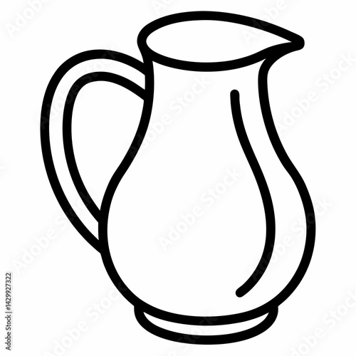 vector illustration of jug