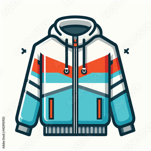 windbreaker, jacket, garment, clothing, design, sportswear, wear, fashion, illustration, sport, hoodie, hood, male, sweatshirt, zipper, apparel, white, coat, jersey, style, pocket, fabric, unisex, cas