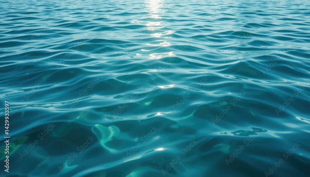 Ocean Water Texture: Teal Tranquility Ocean Water Texture: Teal Tranquility