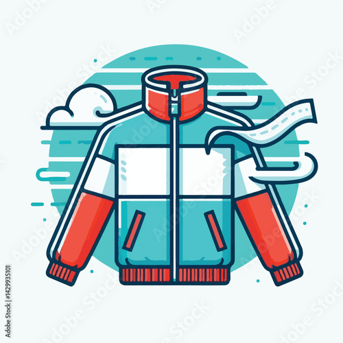 windbreaker, jacket, garment, clothing, design, sportswear, wear, fashion, illustration, sport, hoodie, hood, male, sweatshirt, zipper, apparel, white, coat, jersey, style, pocket, fabric, unisex, cas