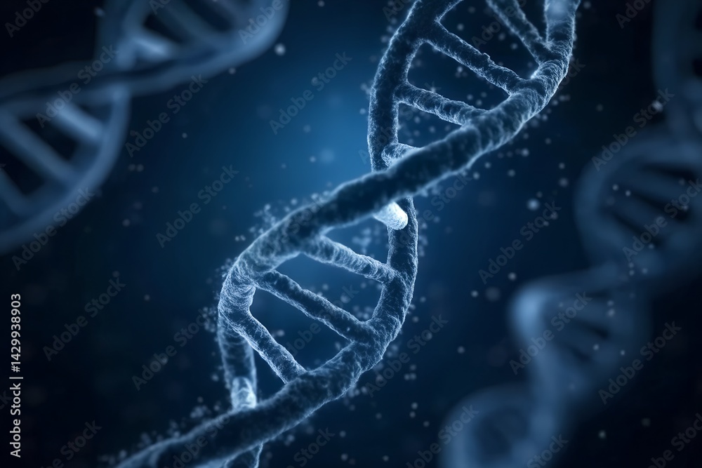 Biological DNA Structure – 3D Rendering of Genetic Helix and Bioengineering Concept
Biological DNA Structure – 3D Rendering of Genetic Helix and Bioengineering Concept