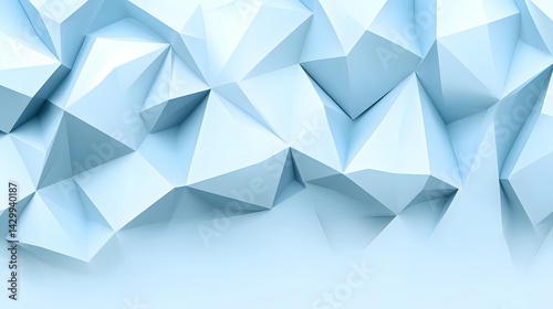 Abstract Light Blue Polygonal Background Texture