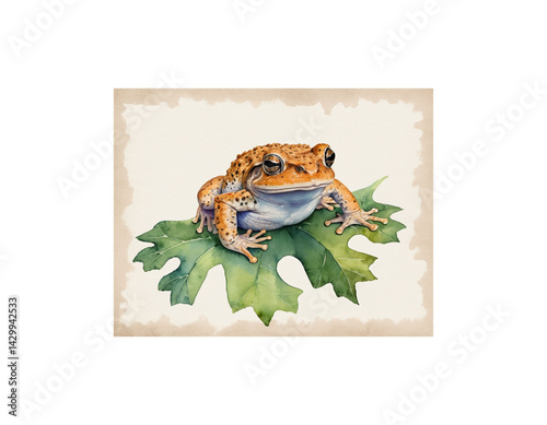 African Tree Toad watercolor painting vector image
