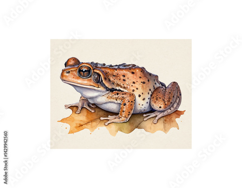 African Tree Toad watercolor painting vector image
