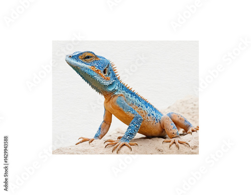Agama Lizard watercolor painting vector image
