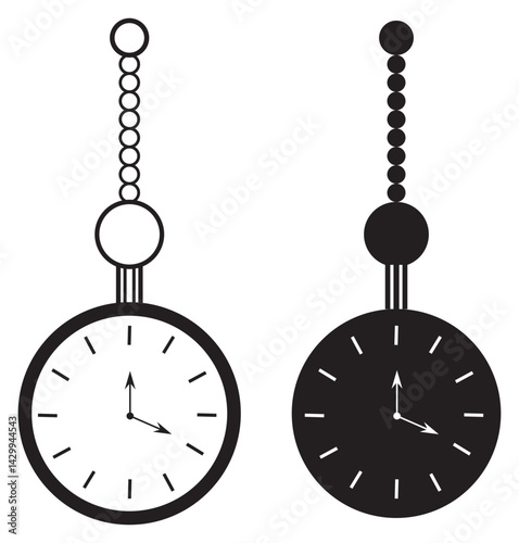 Set of clock icons, Analog clock vector set. clock icon vector illutration