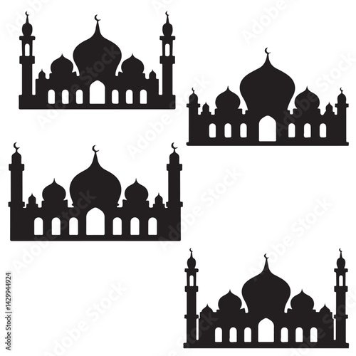 silhouette of mosque