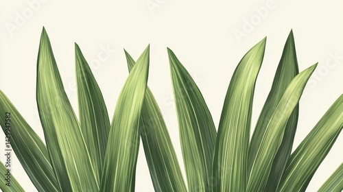Vibrant Green Leaves with Smooth Texture and Soft Background