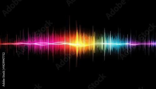 Colorful audio wave spectrum (1) photo